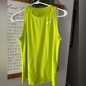 Women’s lime green The Nike Tee dri-fit XS